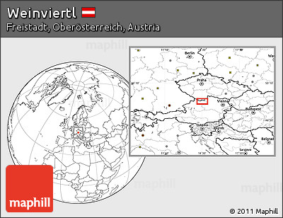 Blank Location Map of Weinviertl