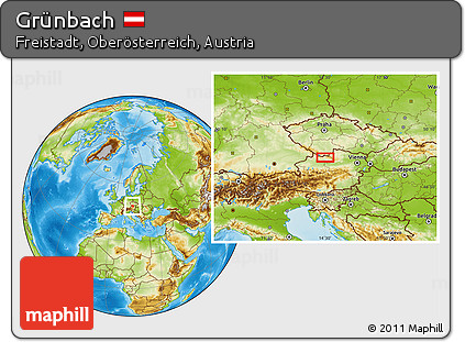 Physical Location Map of Grünbach