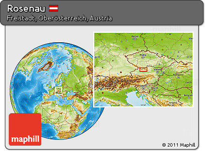 Physical Location Map of Rosenau