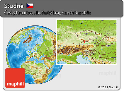 Physical Location Map of Studné