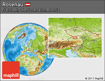 Physical Location Map of Rosenau