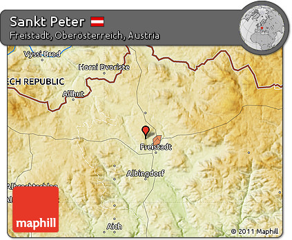 Physical Map of Sankt Peter