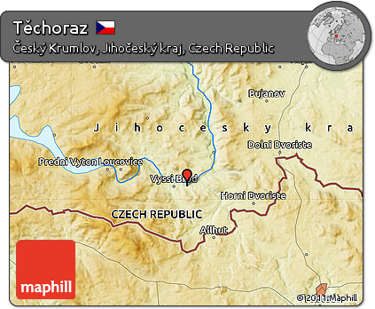 Physical Map of Těchoraz