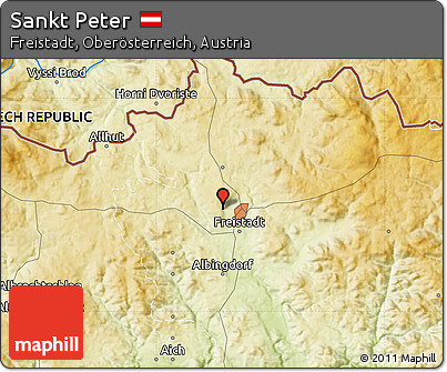 Physical Map of Sankt Peter