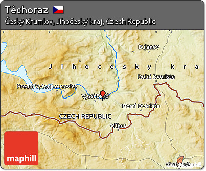 Physical Map of Těchoraz