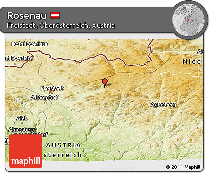 Physical Panoramic Map of Rosenau
