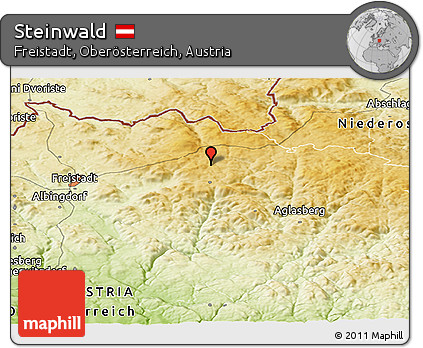 Physical Panoramic Map of Steinwald
