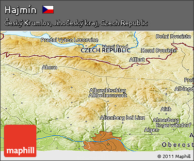 Physical Panoramic Map of Hajmín