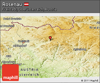 Physical Panoramic Map of Rosenau