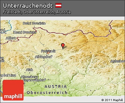 Physical Panoramic Map of Unterrauchenödt