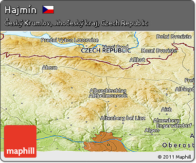 Physical Panoramic Map of Hajmín