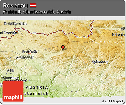 Physical Panoramic Map of Rosenau