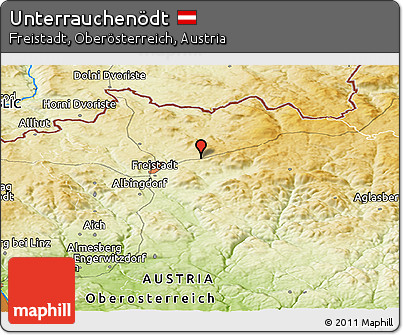 Physical Panoramic Map of Unterrauchenödt
