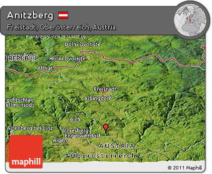 Satellite Panoramic Map of Anitzberg