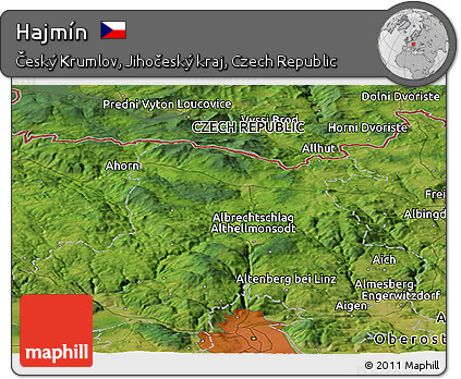 Satellite Panoramic Map of Hajmín