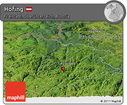 Satellite Panoramic Map of Hofing