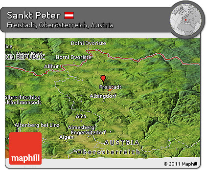 Satellite Panoramic Map of Sankt Peter