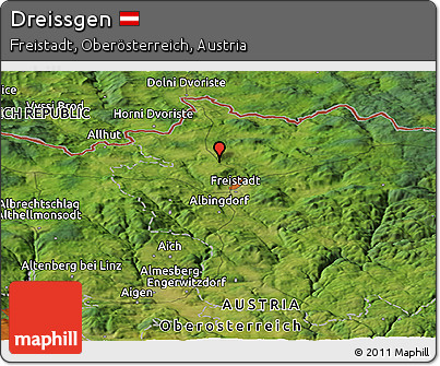Satellite Panoramic Map of Dreissgen