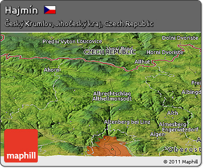 Satellite Panoramic Map of Hajmín