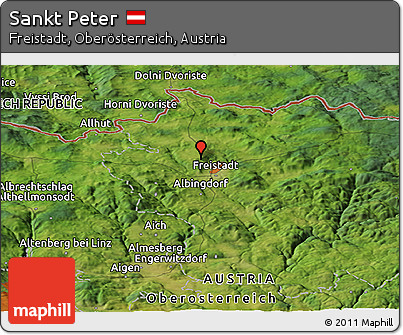 Satellite Panoramic Map of Sankt Peter