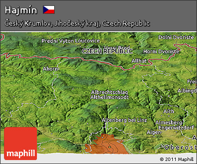 Satellite Panoramic Map of Hajmín