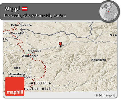 Shaded Relief Panoramic Map of Wippl