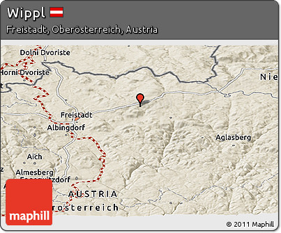 Shaded Relief Panoramic Map of Wippl