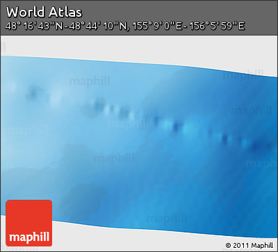 Physical 3D Map of the Area around 48° 30' 27" N, 155° 37' 30" E