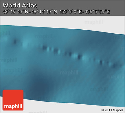 Satellite 3D Map of the Area around 48° 30' 27" N, 155° 37' 30" E