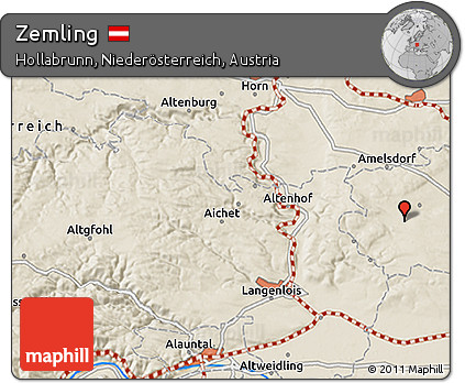 Shaded Relief 3D Map of Zemling