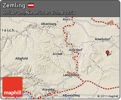 Shaded Relief 3D Map of Zemling
