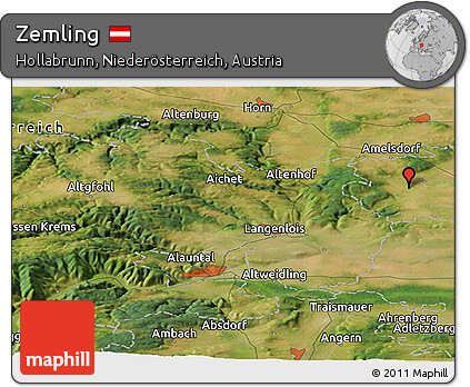Satellite Panoramic Map of Zemling