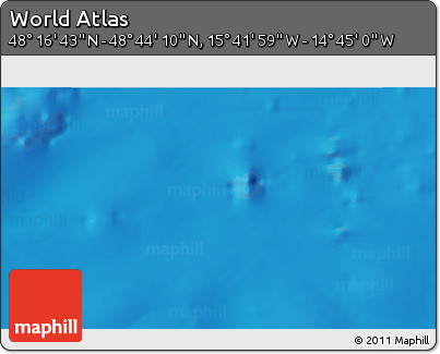 Shaded Relief 3D Map of the Area around 48° 30' 27" N, 15° 13' 29" W