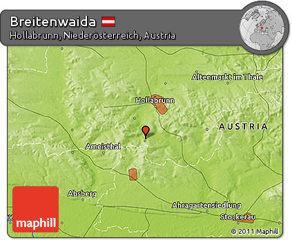 Physical 3D Map of Breitenwaida