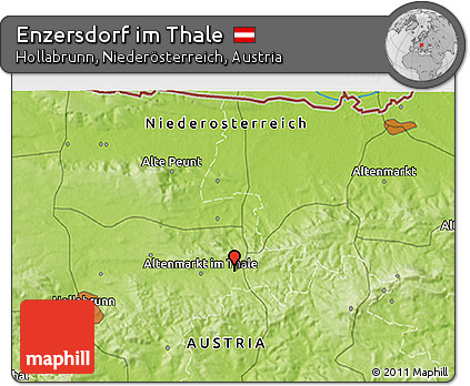 Physical 3D Map of Enzersdorf Im Thale