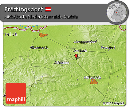 Physical 3D Map of Frättingsdorf