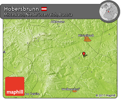 Physical 3D Map of Höbersbrunn