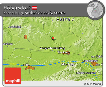 Physical 3D Map of Höbersdorf