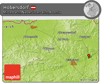 Physical 3D Map of Hobersdorf