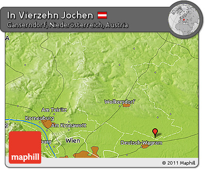 Physical 3D Map of In Vierzehn Jochen