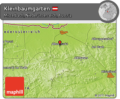Physical 3D Map of Kleinbaumgarten