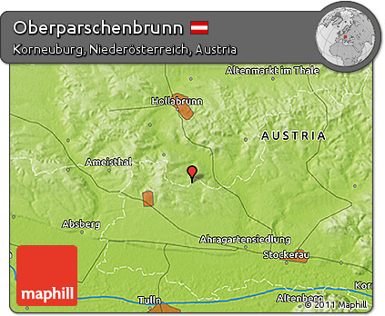 Physical 3D Map of Oberparschenbrunn