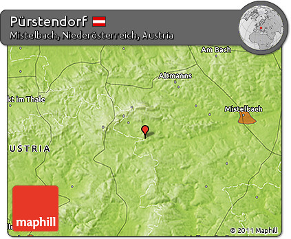 Physical 3D Map of Pürstendorf