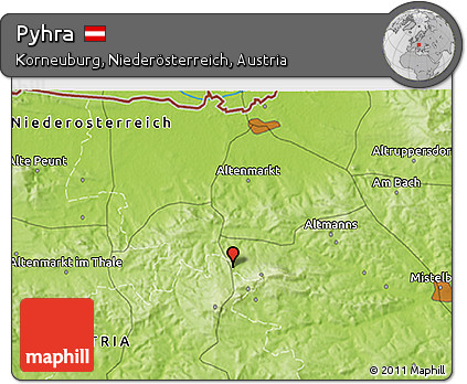 Physical 3D Map of Pyhra
