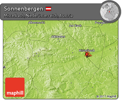 Physical 3D Map of Sonnenbergen