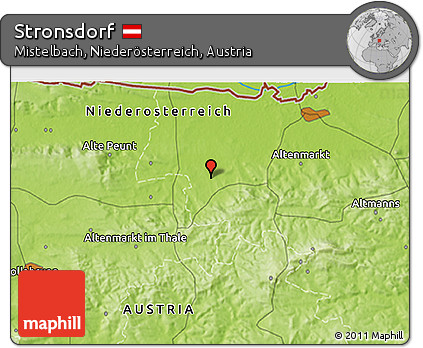 Physical 3D Map of Stronsdorf