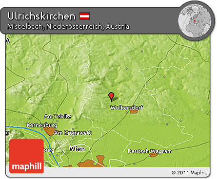 Physical 3D Map of Ulrichskirchen