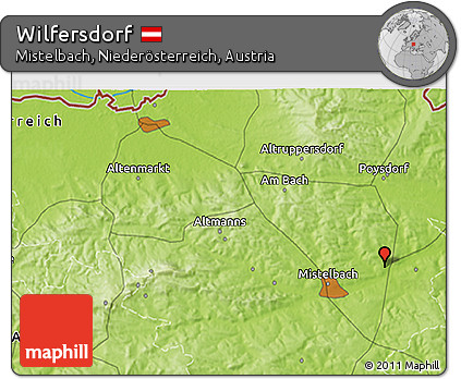 Physical 3D Map of Wilfersdorf