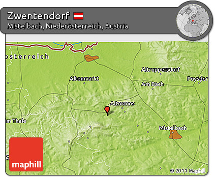Physical 3D Map of Zwentendorf