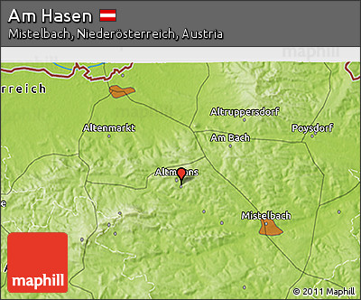 Physical 3D Map of Am Hasen